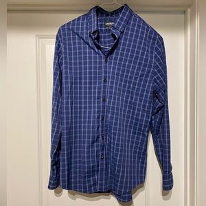 Express performance slim fit size M blue dress shirt